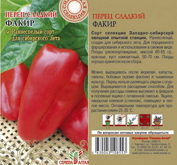 Перец сибирский князь: описание и выращивание сорта