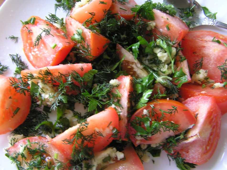 Малосольные помидоры с чесноком и зеленью быстрого приготовления – 7 рецептов с пошаговыми фото