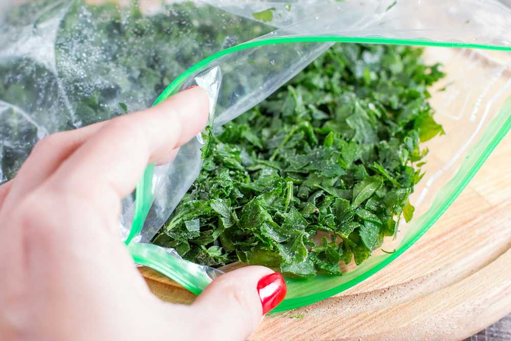 Как сохранить зелень в холодильнике?