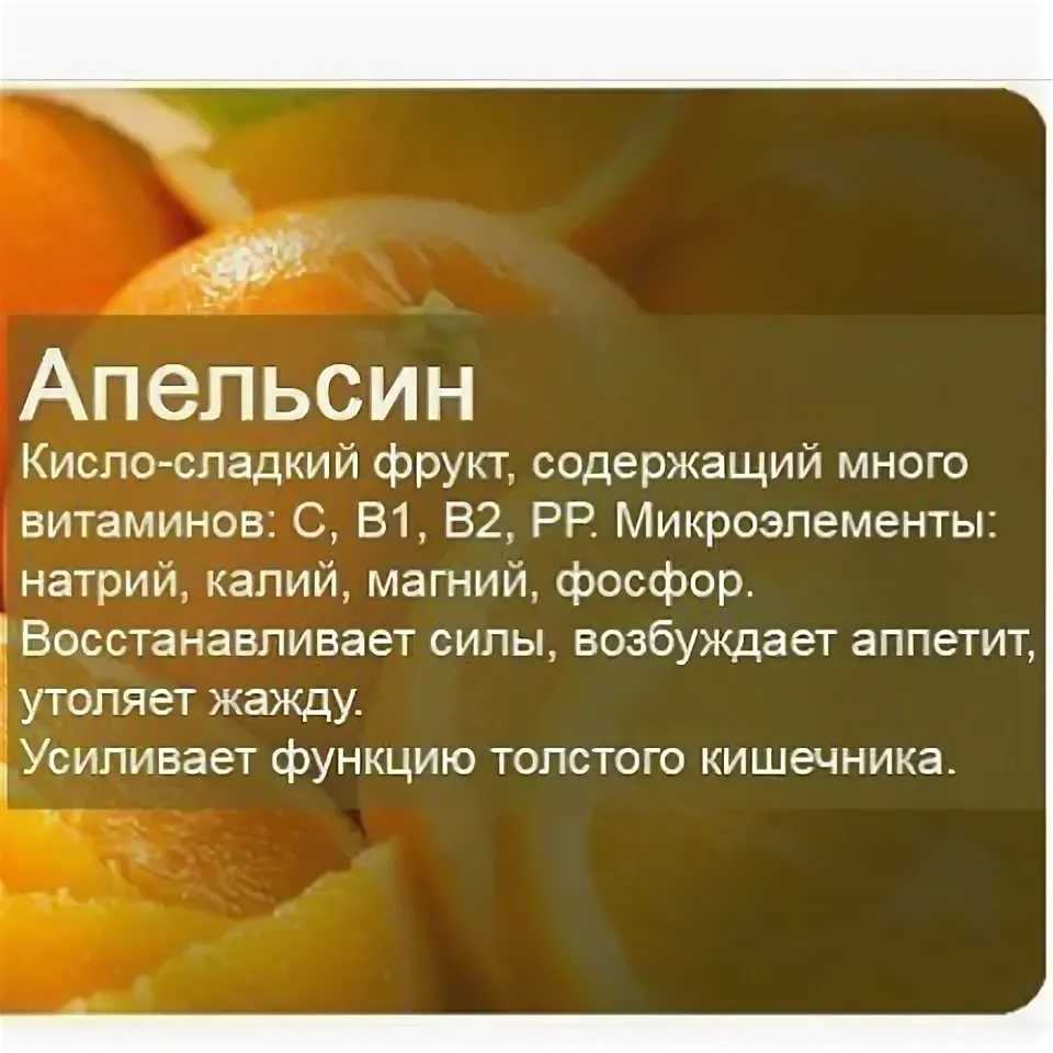 Апельсин: полезные свойства для организма человека