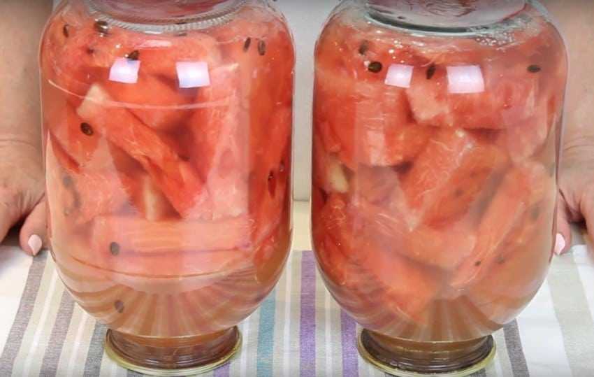 Арбузы, консервированные на зиму без стерилизации: 7 простых рецептов с фото